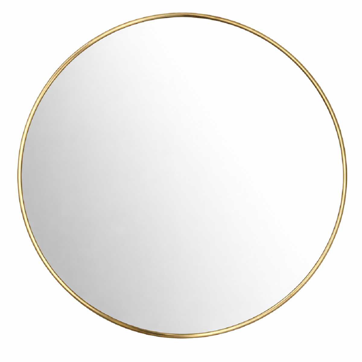 Brushed Gold Framed Mirror - Circle Design 900